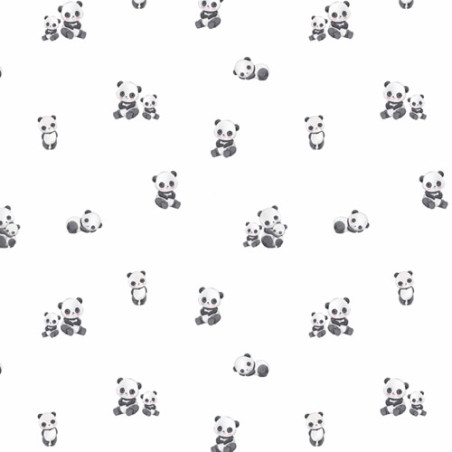 Jersey Knit - Digital panda white