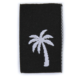 Woven Label - Palm tree black