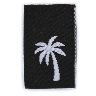 Woven Label - Palm Black