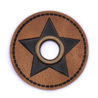 Ösen Patches - Big Star braun/bronze