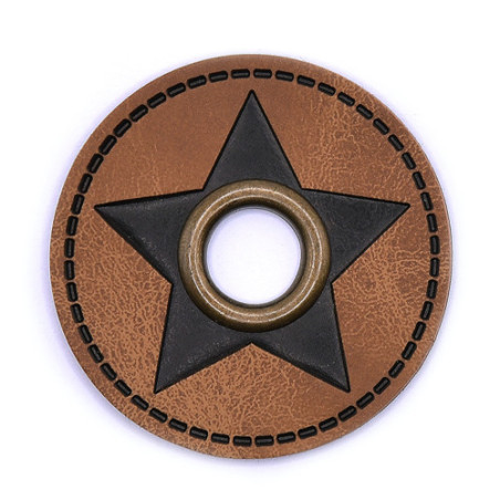 Patchs à œillets - Big Star marron/bronze
