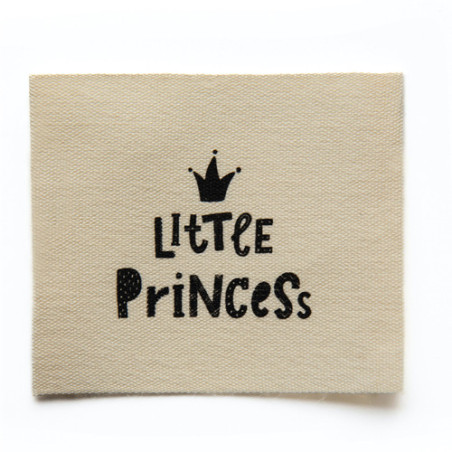 Étiquette en laine XXL - Petite princesse écru