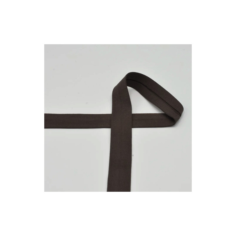 Jersey edging tape - dark brown (qt 580)