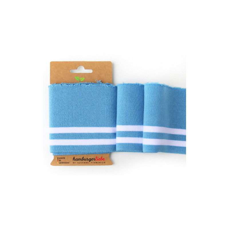 Cuff me Bold - sky blue/white