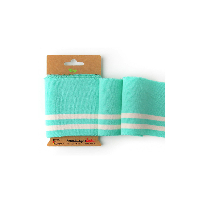 Cuff me Bold - menthe/blanc