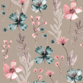 Funktionsjersey - Badeanzug Flower Dream taupe