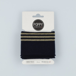 Poppy Cuff Lurex - navy / gold