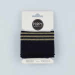 Poppy Cuff Lurex - navy / or