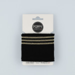 Poppy Cuff Lurex - black / gold