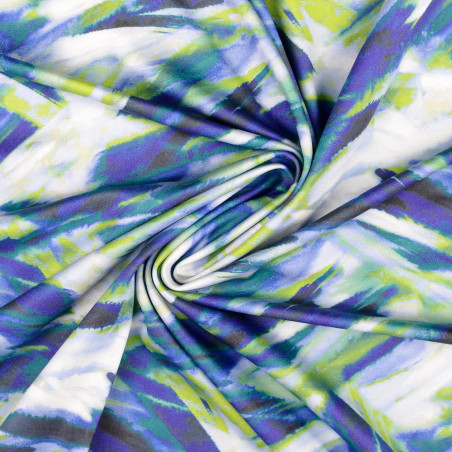 Maillot fonctionnel - Lycra Scratches bleu / citron vert