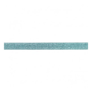 Elastic edging tape glitter petrol (kh)