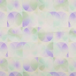Jersey technique - Lycra Circles lilas/menthe sur blanc