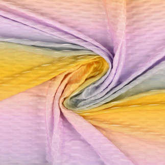 Jersey technique - Lycra 3D menthe / jaune / rose