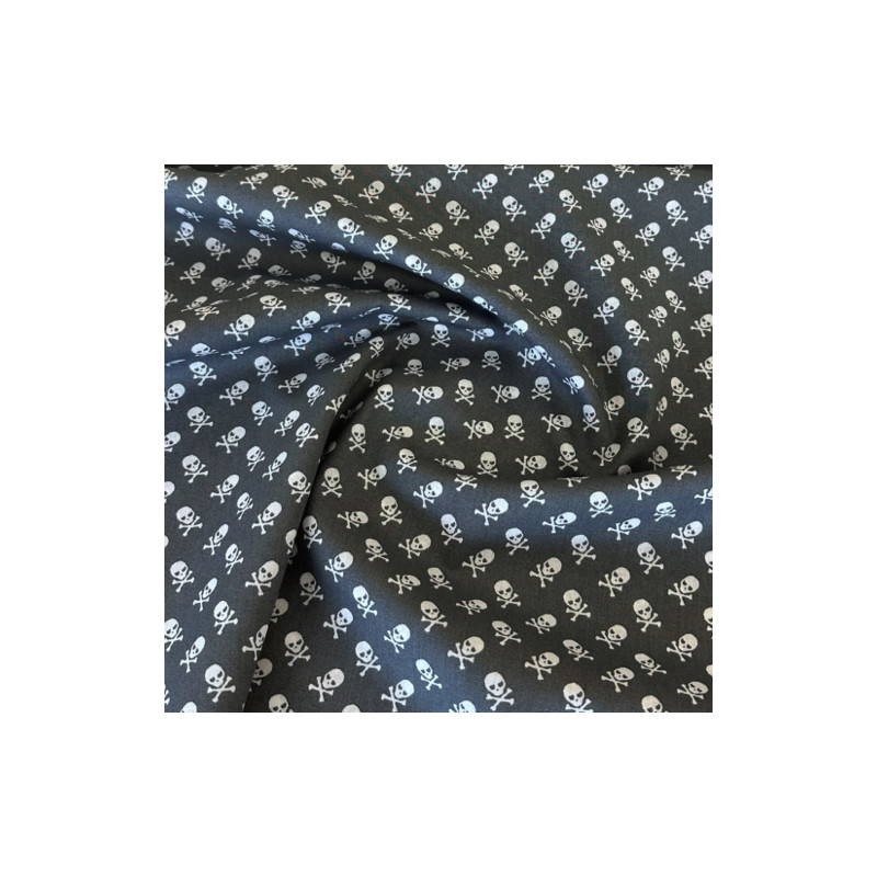 Cotton - skulls grey