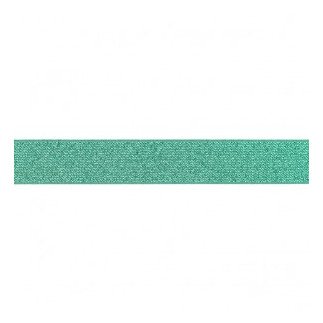 Elastic band - 25mm glitter smoke mint
