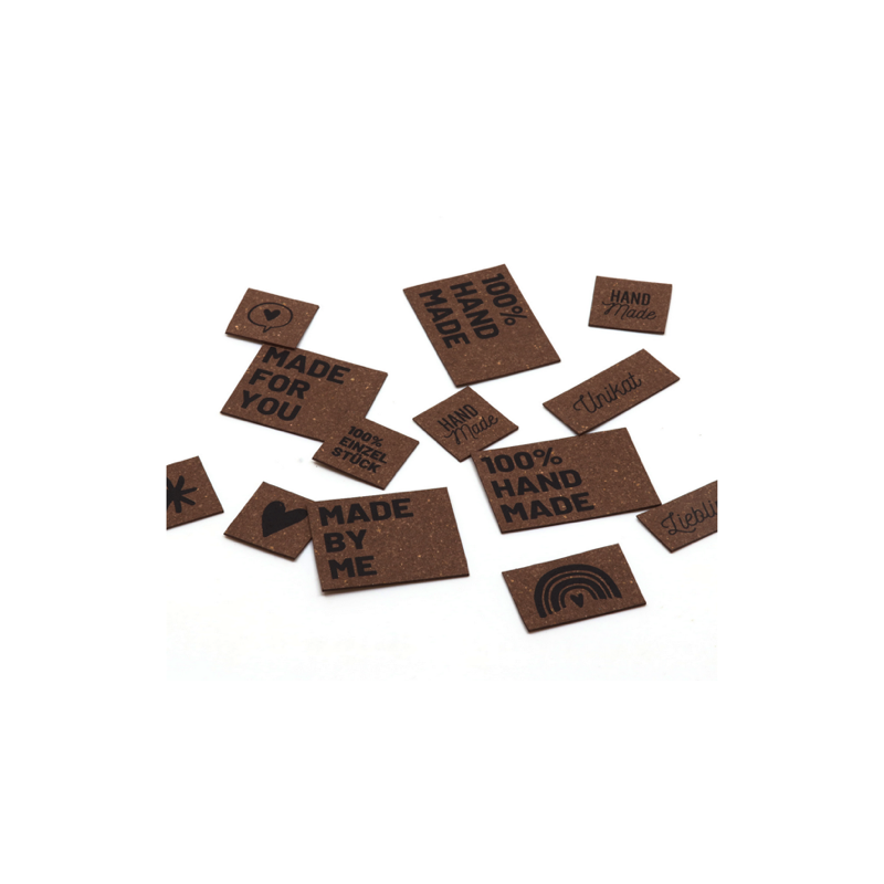 Feuille d'étiquettes ReLeda - Fait main - marron foncé