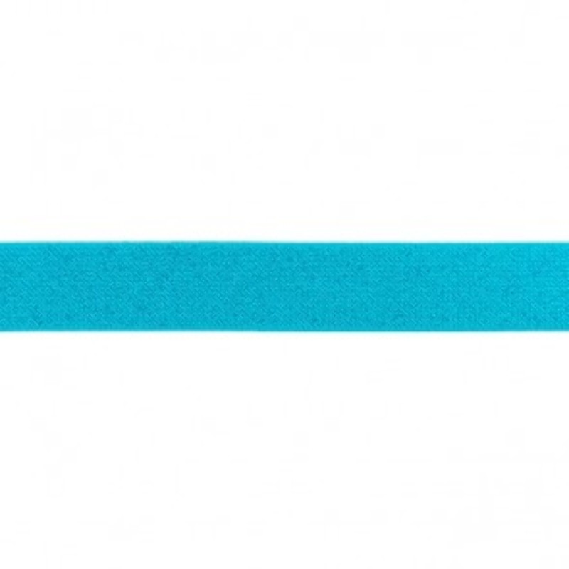 Elastic ribbon - 25mm glitter aqua