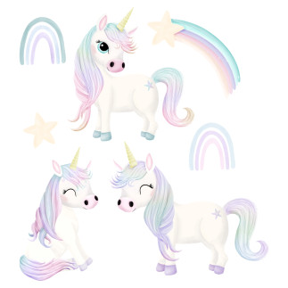 Iron-on transfers - Mrs Mint Design - Unicorns... Set