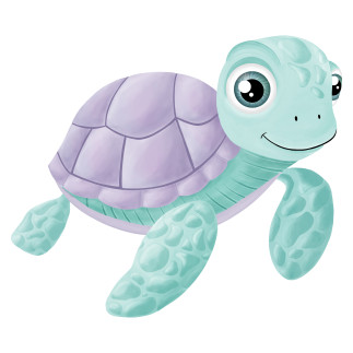 Iron-on transfers - Mrs Mint Design - Large turtle