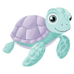 Transferts thermocollants - Mrs Mint Design - Grande tortue
