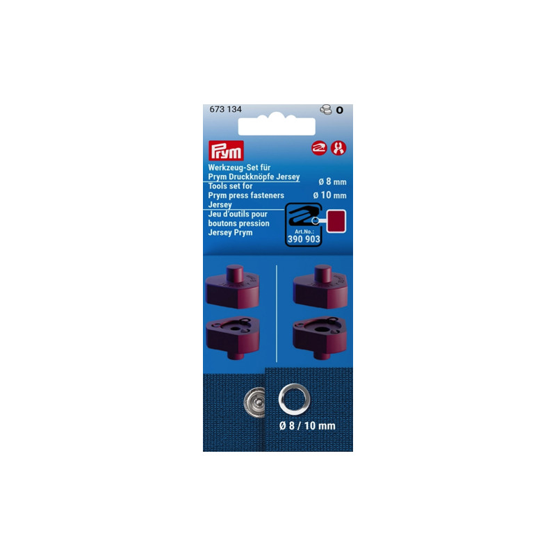 Prym tool set for snap fasteners Jersey 8mm & 10mm (673134)