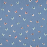 Bio-Baumwolle - Schmetterlinge jeansblau
