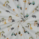 coton tissé - Safari blanc