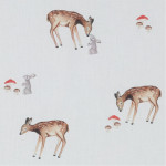 coton tissé - Deer Friends blanc