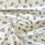 Woven Cotton - Owls white