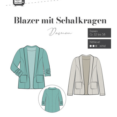 Fadenkäfer - Blazer à col châle pour femme
