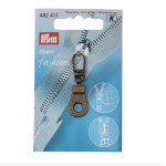 Pendentif fermeture éclair trou métallique laiton antique