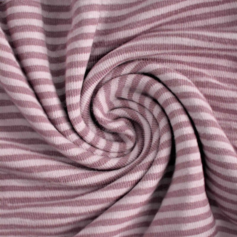 Jersey Knit - Stripe fine old rose