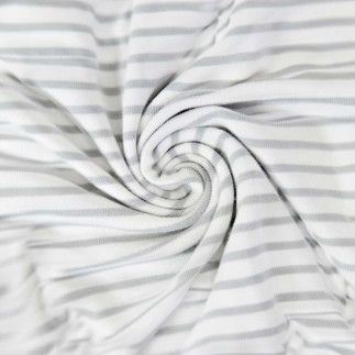 Jersey Knit - Stripe medium white / light grey