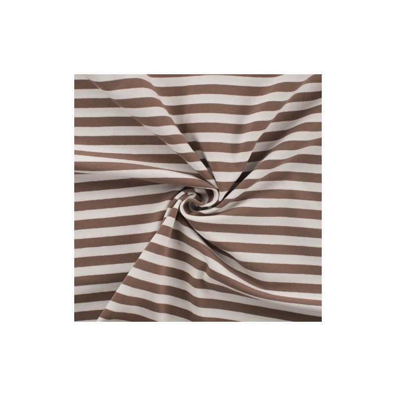 Jersey - YD stripes taupe-white
