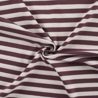 Jersey - YD stripes mauve-blanc