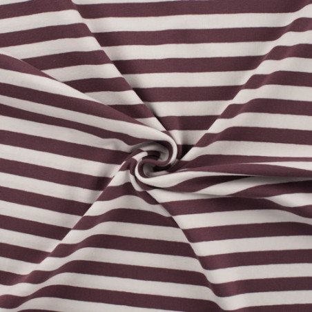 jersey - Rayures YD mauve-blanc