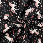 Jersey - Romantic unicorn schwarz