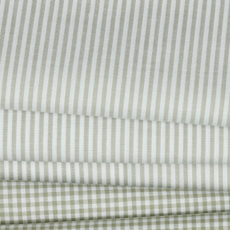 Woven Cotton - Yarn Dyed Stripe 3mm sand