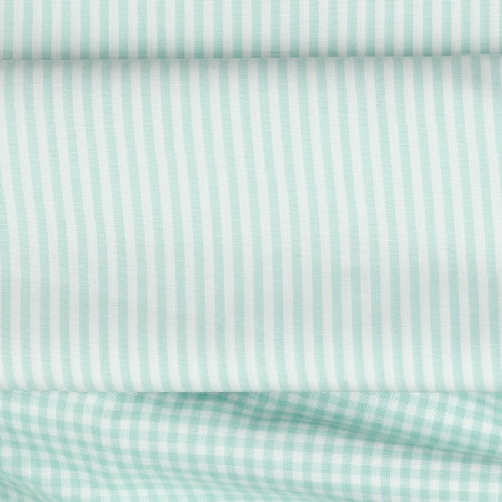 Cotton - Yarn Dyed Stripe 3mm mint