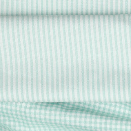 Woven Cotton - Yarn Dyed Stripe 3mm mint