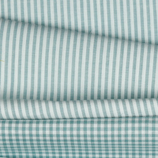 Woven Cotton - Yarn Dyed Stripe 3mm teal