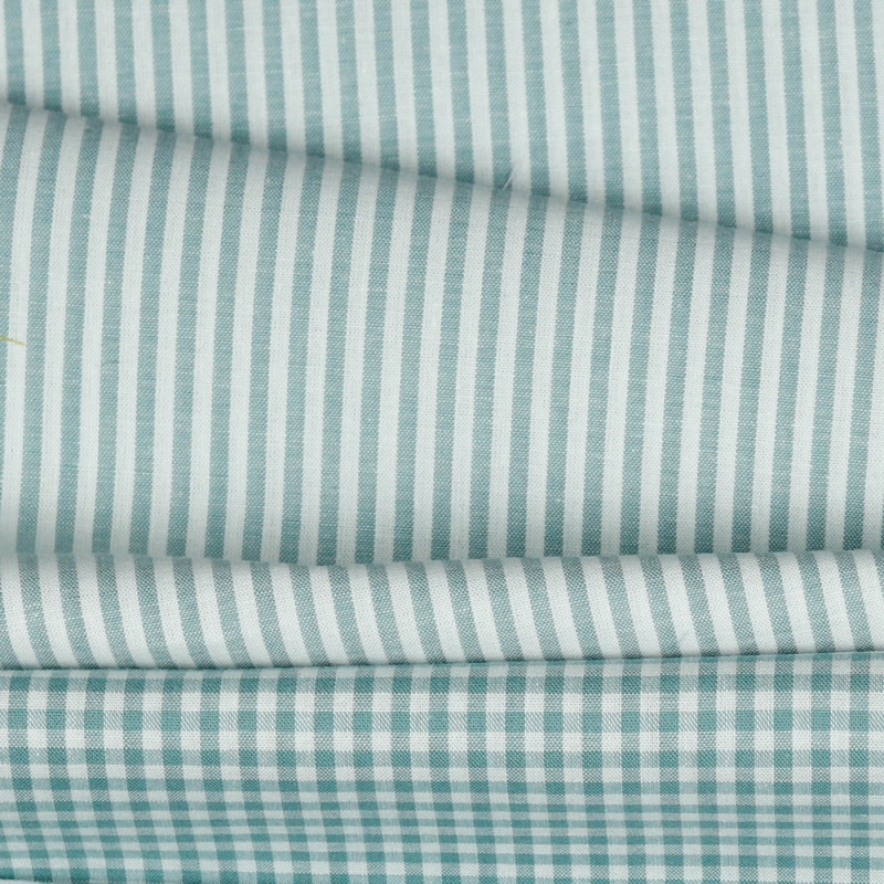 Cotton - Yarn Dyed Stripe 3mm petrol