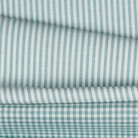 Cotton - Yarn Dyed Stripe 3mm petrol