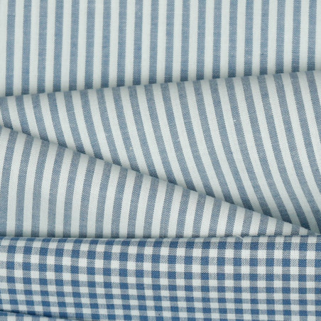 Cotton - Yarn Dyed Stripe 3mm blue