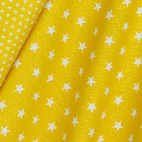 Coton poplin - Small stars yellow (v)