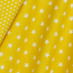 Cotton popline - stars yellow (v)