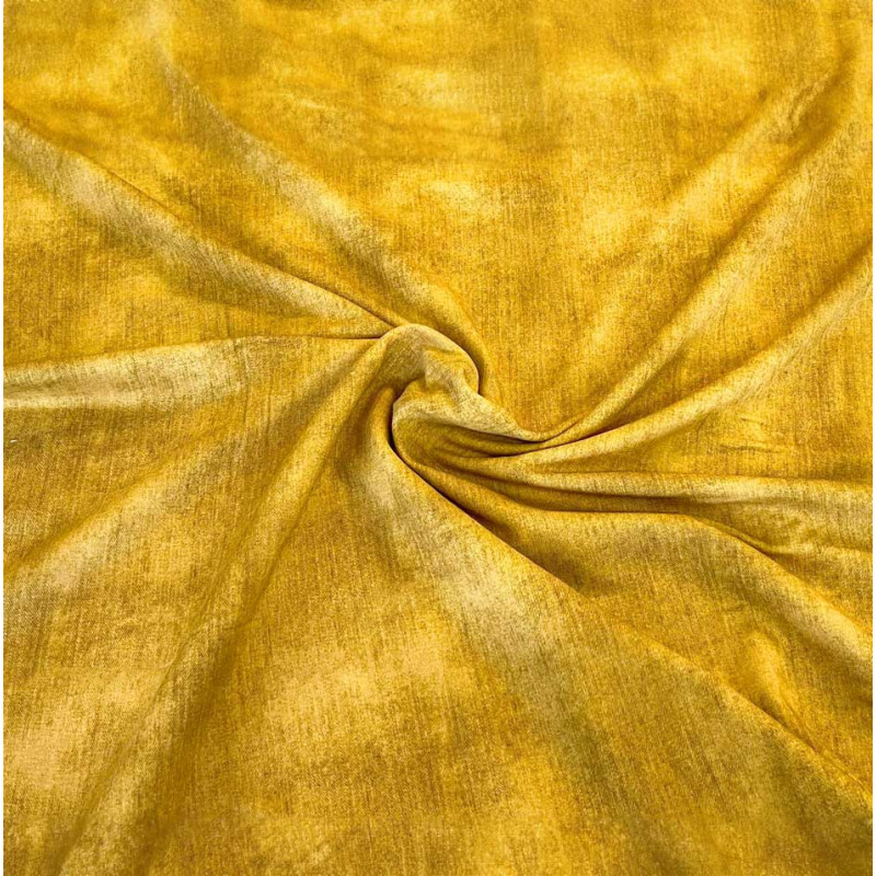 Leftover - french terry - Miss from Julie denim look mustard 40cm