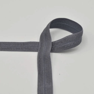 Bias tape elastic Jacquard grey (qt)