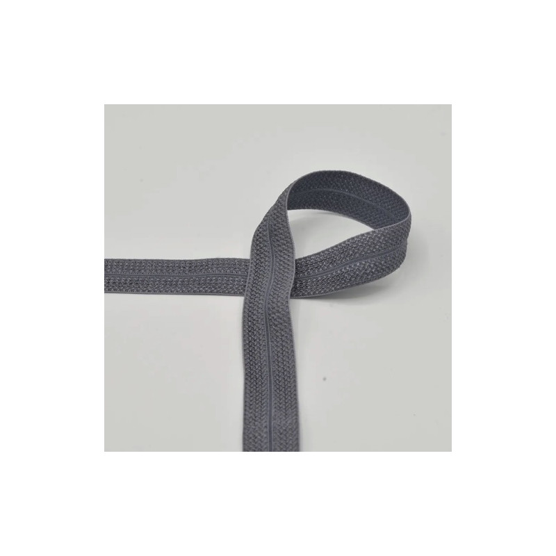 Bias tape elastic Jacquard grey (qt)