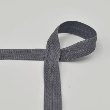 Bande de bordure élastique Jacquard gris (qt)